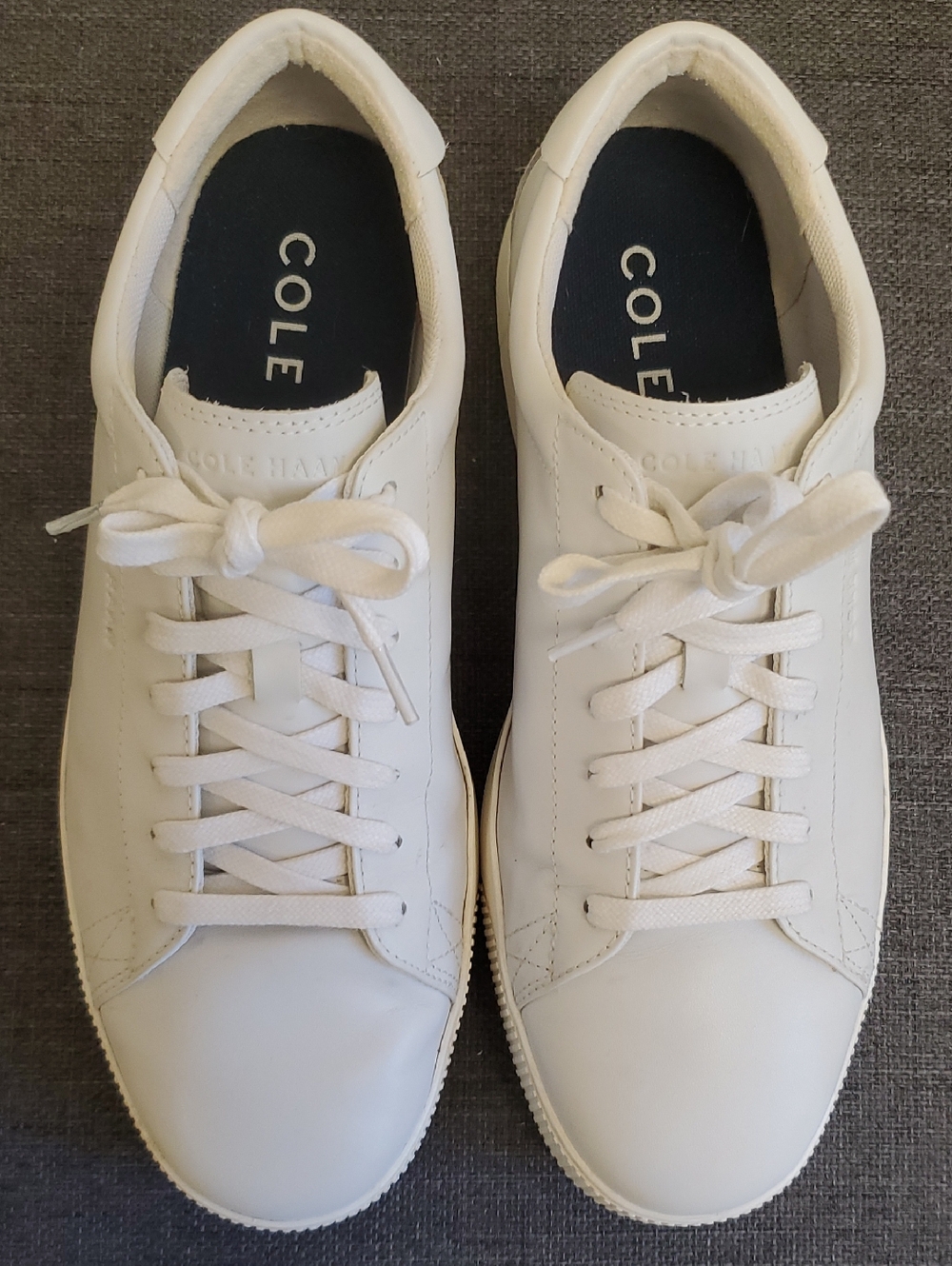 Cole Haan Grand 360 Men's White Leather Low-Top Lace Up Sneakers Size 8 1/2
